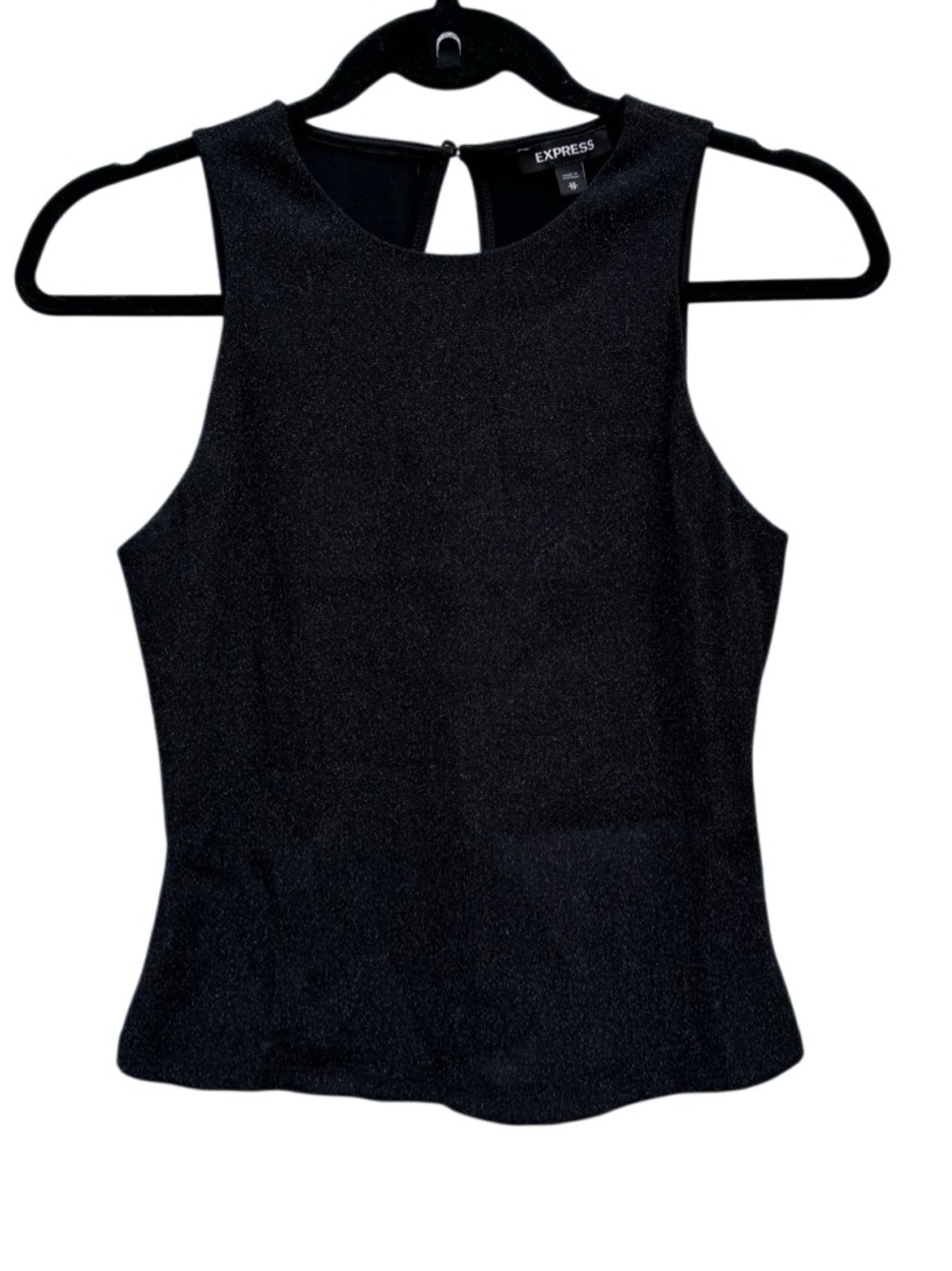Express Women’s Sparkly Sleeveless Top in Black Size XS